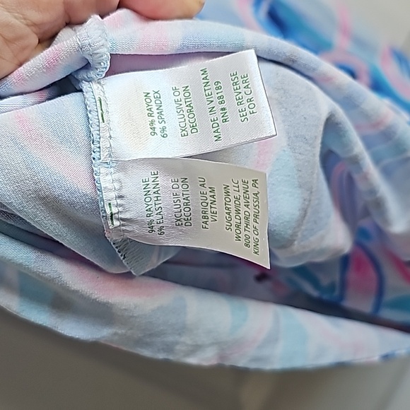 Lilly Pulitzer Rebel Skort Dress Romper In Skim Bkue Reel Nautical Anchors XS - Picture 10 of 11